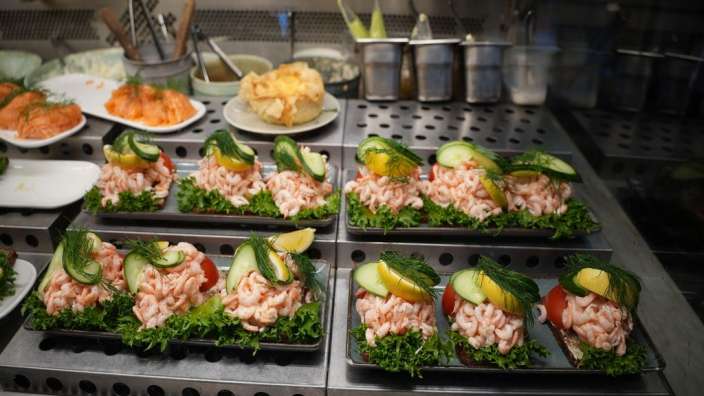 Shrimpsbrötchen in der Markthalle