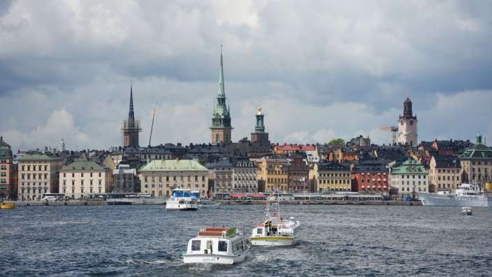 "Skyline" Stockholm vom Schiff aus