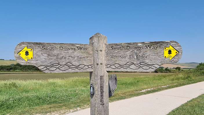 Wegweiser auf dem 160km langen South Downs Way