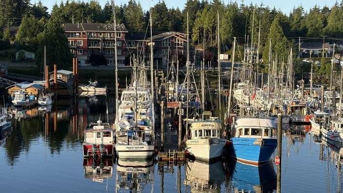 Ausblick von unserem Zimmer in Ucluelet 